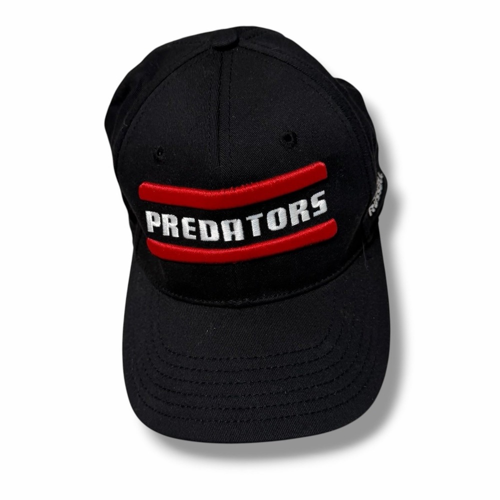 Predators Black Sports Team Flex-fit Hat Baseball Cap One Size Fits Most A